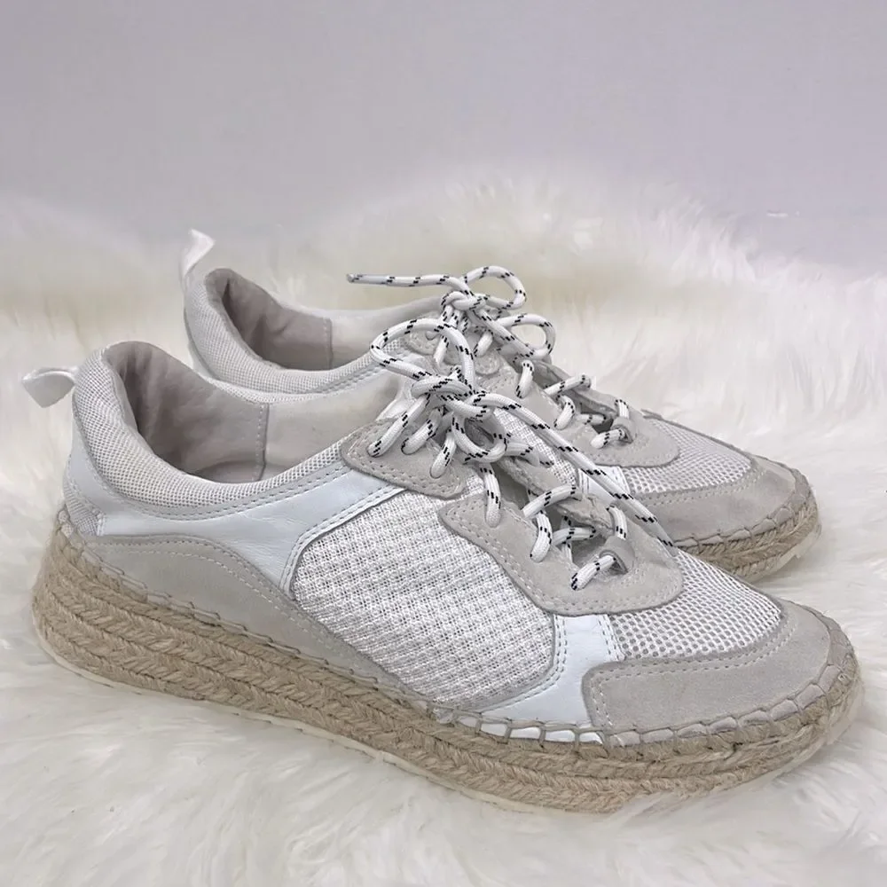 Marc Fisher | espadrille sneakers 8.5 white & cream.